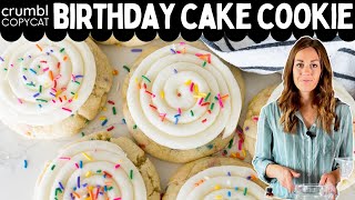 Crumbl Birthday Cake Cookie Copycat Recipe [upl. by Sylvanus]