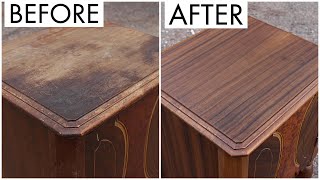 Furniture Restoration  Restoring An Old Cabinet [upl. by Elik281]