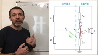 Vidéo 4  Transistor bipolaire Exercice 1 Polarisation par pont de base EC [upl. by Aiym]