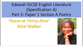 Analysis of ‘Poem at ThirtyNine’ by Alice Walker [upl. by Arleta]