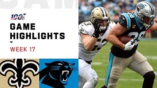 Saints vs Panthers Week 17 Highlights  NFL 2019 [upl. by Rosie]