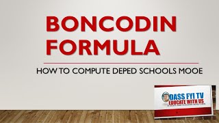 HOW TO COMPUTE DEPED SCHOOLS MOOE [upl. by Maddocks236]