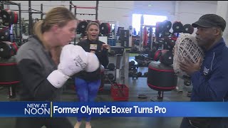 Boxer Mikaela Mayer Training At Team Alpha Male [upl. by Lalo]