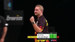 NINEDARTER Dimitri Van Den Bergh vs Stephen Bunting  2018 Grand Slam [upl. by Bridgid]