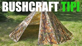 Bushcraft DIY Tarp Tipi Teepee  Bushcraft Heroes [upl. by Subocaj]