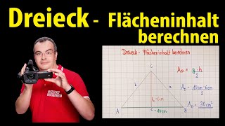 Dreieck  Flächeninhalt berechnen  Lehrerschmidt [upl. by Sella]