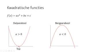 Kwadratische functies 3 HAVO amp 3 VWO [upl. by Hairabez]