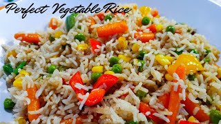 How to make the Perfect Vegetable Rice  Simple Vegetable Rice Recipe [upl. by Basilio]