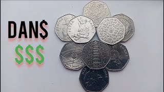 ALL UK 50P COINS WORTH MORE THAN THEIR FACE VALUE [upl. by Beattie]