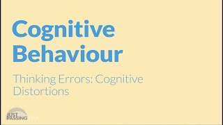 CBT What Are Cognitive Distortions [upl. by Whetstone]