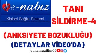 E Nabız TANI SİLDİRME4 Anksiyete bozukluğu [upl. by Otila718]