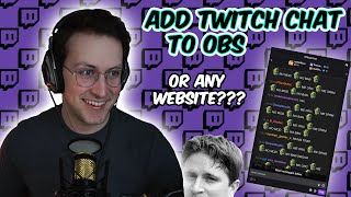 HOW TO ADD TWITCH CHAT TO OBS 2 Minute HowTo Ep 1 [upl. by Irakab]