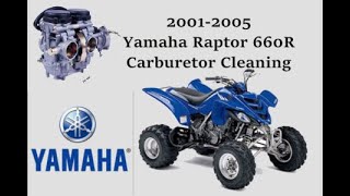 20012005 Yamaha Raptor 660R carburetor cleaning [upl. by Havelock]