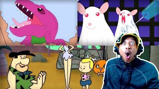 SCIENTIFICALLY ACCURATE ™ BARNEY PINKY AND THE BRAIN amp FLINTSTONES REACTION [upl. by Nerha]