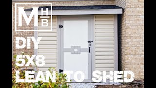 How to Build a DIY 5X8 Lean To Storage Shed Bike Storage [upl. by Mell470]