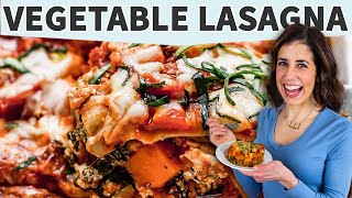 Vegetable Lasagna  How to Make the BEST Vegetarian Lasagna [upl. by Trebma]