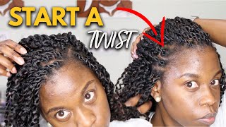 How To Start A Twist With Extensions [upl. by Michal]