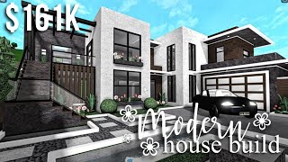 Modern House Build  Roblox Bloxburg  GamingwithV [upl. by Bear]