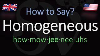 How to Pronounce Homogeneous CORRECTLY Meaning amp Pronunciation [upl. by Weaver960]