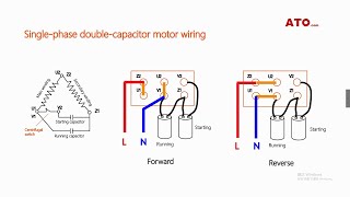 Single phase motor forward and reverse wiring [upl. by Lennad]