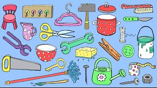 Deutsch lernen 75 Haushaltsgegenstände – 75 household items  German for beginners [upl. by Consuelo]