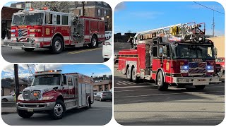 Totowa Fire Dept Engine 972 Truck 1 amp Rescue 4 Responding To A Car in The River 4524 [upl. by Robinet634]