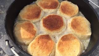 Biscuits and Gravy in the Dutch Oven [upl. by Eecyak]