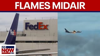 BREAKING FedEx plane catches fire midair [upl. by Sarene116]