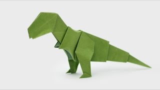 ORIGAMI TREX Jo Nakashima  Dinosaur 5 [upl. by Zilvia]