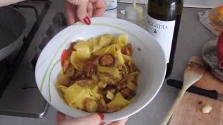 Ricetta pappardelle ai funghi porcini [upl. by Eniamahs]