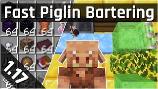 Fast Piglin Bartering Farm Tutorial  Minecraft 117 Java Edition [upl. by Pihc]