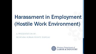 Harassment in Employment [upl. by Waverley]