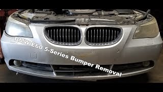 Front Bumper Cover Removal 200407 BMW e60 550i 545i 530i 525i [upl. by Airret]