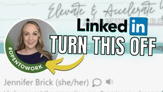 How to Remove Linkedin Open to Work LinkedIn Tutorial [upl. by Timi267]