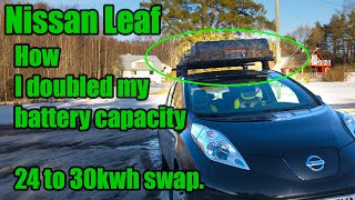 Battery swap the easy mode Nissan Leaf 24kwh to 3040kwh [upl. by Imnubulo]