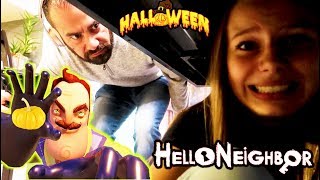 Hello Neighbor in REAL LIFE Halloween Pumpkin CHASE  Hello Neighbor Hide and Seek [upl. by Saref]