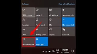 How to Connect PC Internet to Mobile via HotSpot WIFI 2019 [upl. by Olivann999]