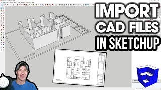 Importing CAD FILES into SketchUp [upl. by Eleirbag224]