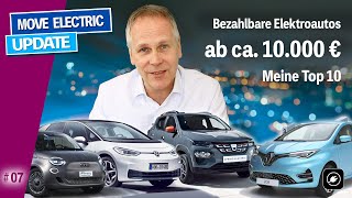 Preiswerte Elektroautos 2021 von 10000 bis 25000 Euro inkl Förderung  Meine Neuwagen Top10 [upl. by Trebleda]