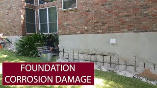 HOW TO REPAIR CORROSION DAMAGE IN A CONCRETE FOUNDATION [upl. by Orrocos]