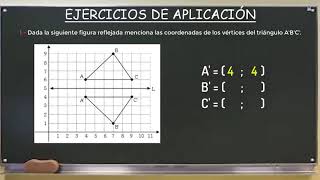 GEOMETRIA REFLEXION DE FIGURAS EN EL PLANO CARTESIANO [upl. by Devon]