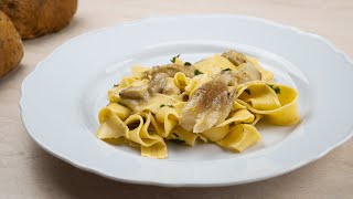 Pappardelle con funghi Porcini  Pasta fresca fatta in casa [upl. by Kalfas]