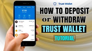 How to DEPOSIT or WITHDRAW on TRUST WALLET  Bitcoin App Tutorial [upl. by Nylavad]