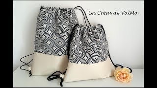 Sac à dos chic bimatière  Tuto couture ValMa Créas [upl. by Wylde]