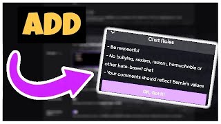 How To AddChange CUSTOM Chat Rules To Twitch [upl. by Naitsirhc298]