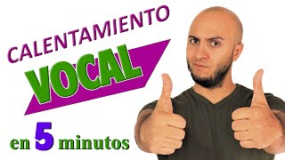 CALENTAMIENTO VOCAL RÁPIDO en 5 minutos COMO calentar LA VOZ [upl. by Eadahc]