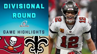 Buccaneers vs Saints Divisional Round Highlights  NFL 2020 Playoffs [upl. by Lacym]