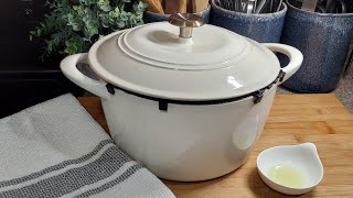 How to season an Enameled Cast Iron Dutch Oven  TRAMONTINA [upl. by Ceporah773]