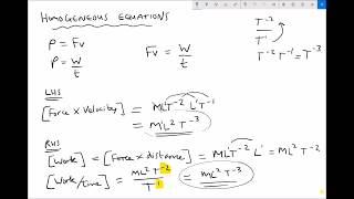 Verifying Homogeneous Equations Using Dimensional Analysis [upl. by Wei348]