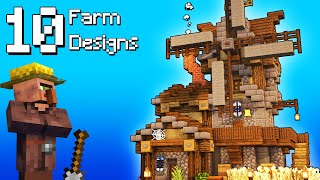 10 Farm Designs in Minecraft 🔟 Minecraft Haus für Bauer bauen deutsch [upl. by Edd]